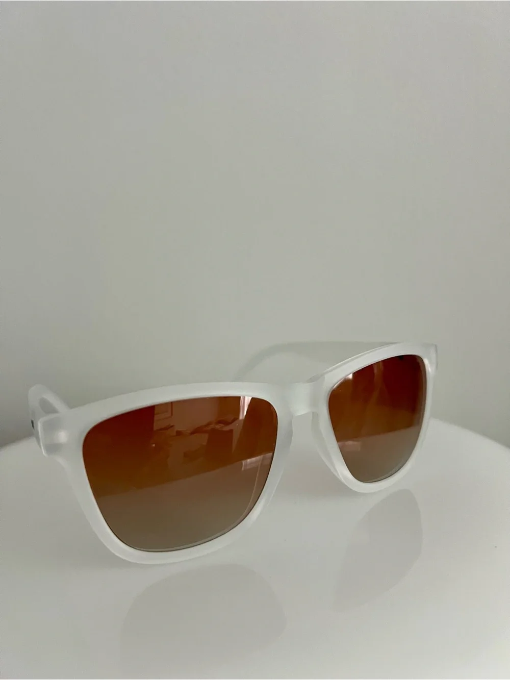Goodr Frosted White Polarized Sunglasses | Root Beer Sommelier | NWT | UV400